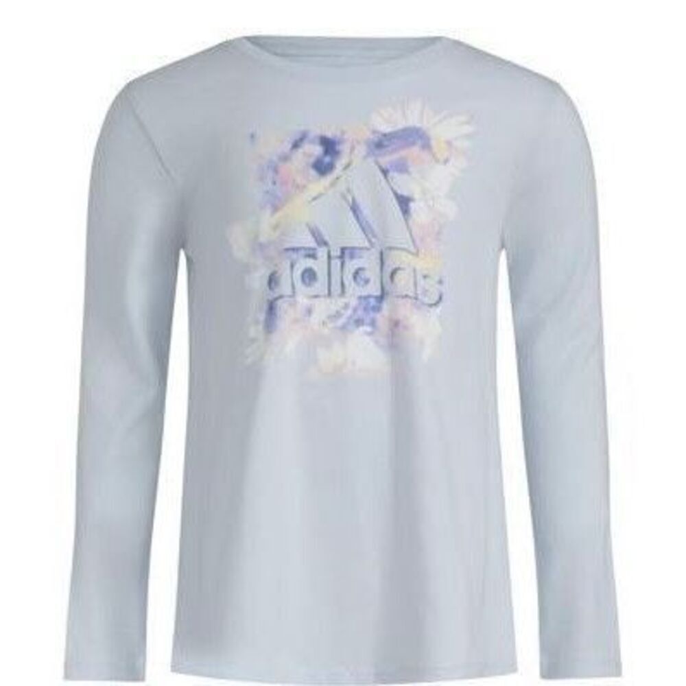 Adidas HALO‎ BLUE Toddler/Little Girls Long-Sleeve T-Shirt  Set US 5